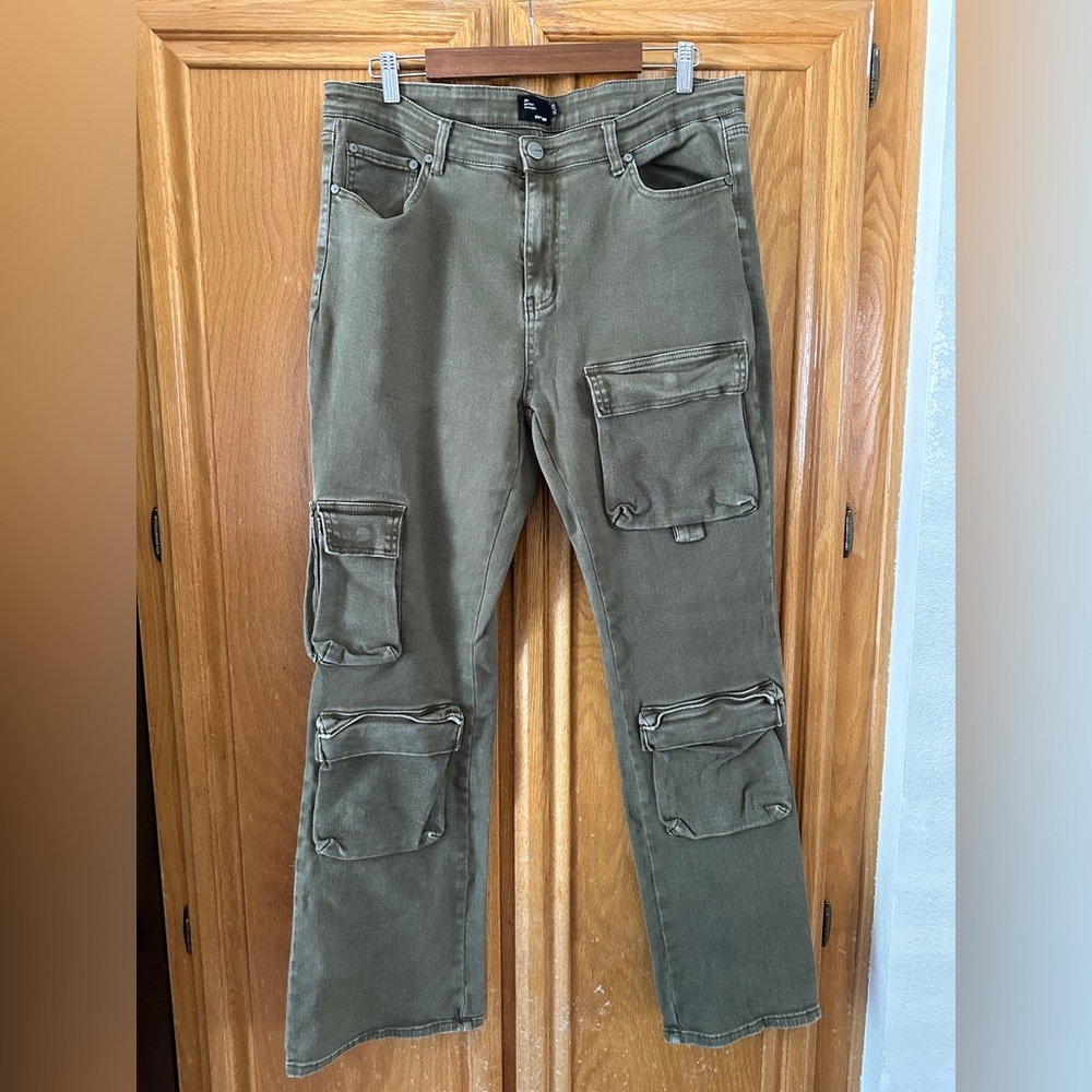 EPTM Jeans Men's Size XL Brown Bootcut Legs Button Mid Rise